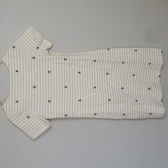 Joules Riviera Print Dress In Bee Stripe Size 4 - Picture 3 of 9